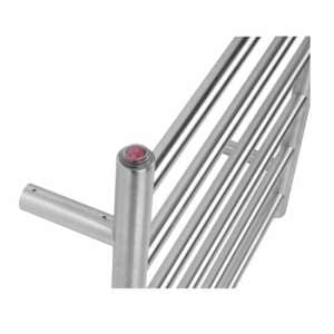 Round Brushed Nickel Electric Heated
  Towel Rack – 6 Bars – 600mm | BU06.R.HTR