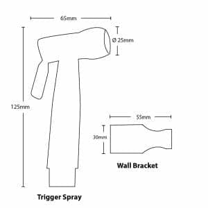 Trigger Spray Gun Metal | Bidet Spray | T460GM