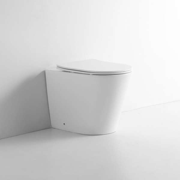 Ceramic Bathroom Rimless Toilet WC Floor Mounted Toilet Seat - LXP008