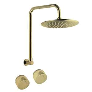 Loui Brushed Gold Gooseneck Shower Set |
  P6153BG/T9083BG