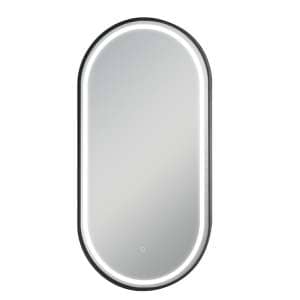 Matte Black Oval Framed LED Mirror –
  500x1000mm | KORA2-MB