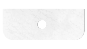 Bondi Fluted Curve Wall Hung Vanity – Matt White – 1200mm | BO1200W