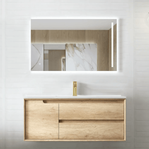 Byron Wall Hung Vanity – Natural Oak – 1200mm | BY1200N