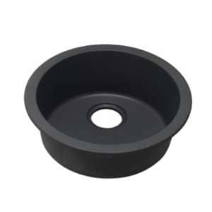 Black Granite Quartz Stone
  Kitchen/Laundry Sink Round Single Bowl Top/Under Mount 460mm | OX460.KS