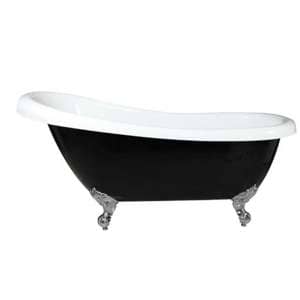 Clawfoot Bath Kit Black 1720mm
 with Chrome Feet | ESBT1720B