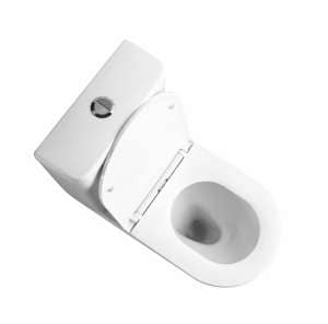 Back To Wall Toilet Suite – Gloss White – Rimless – 365x645x850mm | CLA-WM03
