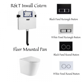 R&T In Wall Cistern Toilet Suite Package | RT-PAK1