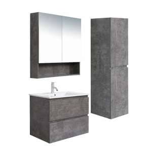 LUNA Vanity – Rock Cemento – 900mm – 880x560x450mm | LU-900-RC