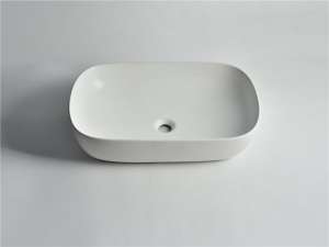 Fine Ceramic Matte White Above Counter – CLA-419A-M | 610x400x150mm