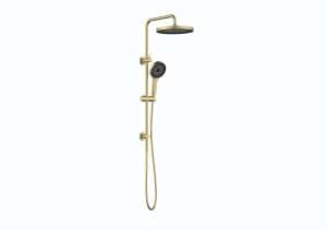 The Gabe Twin Shower on rail – Brushed Gold