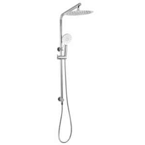 10 inch Right Angle Round Chrome Shower Station Top Inlet