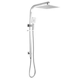 10 inch Square Chrome Shower Station Top Water Inlet