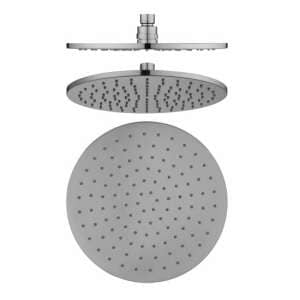 Pentro 250mm Brushed Nickel Solid Brass Round Rainfall Shower Head