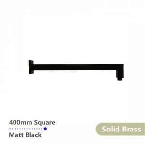 ss0104b matt black shower arm wall mount solid brass square 400mm bvwsx6spmwgz52pj