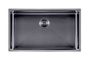 1.2mm Handmade Single Bowl Top/Undermount
  Kitchen/Laundry Sink – Gun Metal Grey – 762x457x254mm | TWM3B