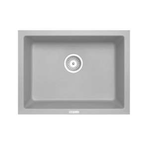Carysil Concrete Grey Single Big Bowl
  Granite Kitchen/Laundry Sink Top/Flush/Under Mount – 610x457x205mm |
  TWM6145-G