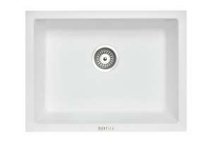 Carysil White Single Big Bowl Granite
  Kitchen/Laundry Sink Top/Flush/Under Mount – 610x457x205mm | TWM6145-W