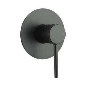 LUCID PIN Round Black Shower/Bath Wall
 Mixer(80mm Cover Plate)(color up) | OX0126-2-80.ST