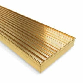 Brushed Yellow Gold 900 mm Grill Floor Waste – 1200mm | GW-BG1280