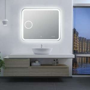 LED Mirror with Magnifier and Digital  Clock – LDT 1500x800mm | LDT-1580