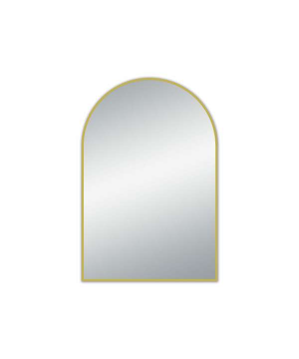MBG A6090 uni brushed gold arch framed mirror 600x900mm 4