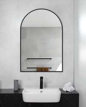 Uni-Matte Black Arch Framed Mirror –  600x900mm | MBK-A6090
