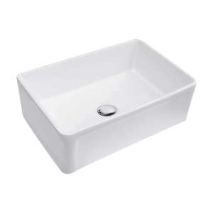 Fermentale Ceramic Kitchen Sink – Single
 Bowl – Gloss White – 840x550x250mm | KCSS840