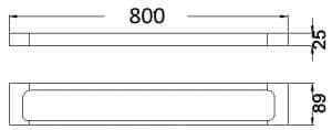 Seto Single Towel Rail 800mm – Chrome | 3803-800