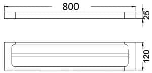 Seto Double Towel Rail 800mm – Chrome | 3804-800