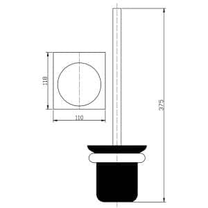 Cora Toilet Brush Holder – Chrome & White | 5308-CW