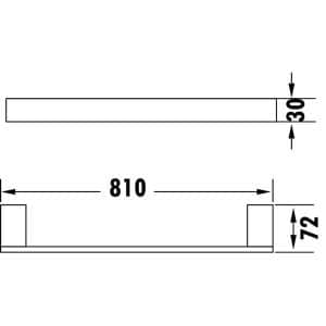 Rosa Towel Rail 810 mm – Mirror Polish | 6408-810