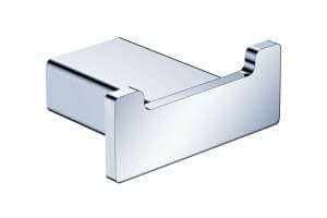 Aiko Square Double Robe Hook – Chrome | 7110D
