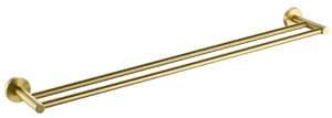 Otus Round Double Towel Rail 600mm – Brushed Gold | 8111-60-BG