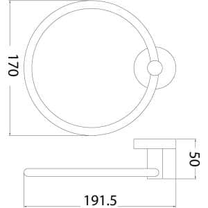 Otus Round Towel Ring – Gunmetal | 8113-GM