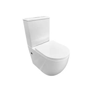 Rimless Back to Wall Toilet Suite – Dual Flush – Silent Closing Cover | A3970B
