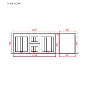 Acacia Shaker Wall Hung Vanity – Double Bowl – Matte White – 1200mm | AC124DW-MW