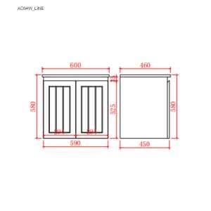 Acacia Shaker Wall Hung Vanity – Double Doors – Matte White – 600mm | AC64W-MW