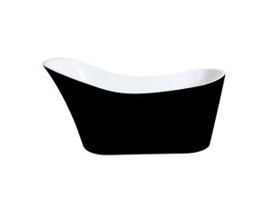 Bevel Freestanding Bathtub – Gloss
  Black/White – No Overflow – 1700mm | BBT1700B