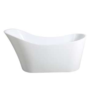Bevel Freestanding Bathtub – Gloss White
  – No Overflow – 1400mm | BBT1400-NF