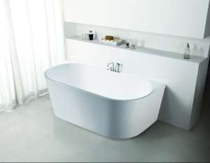Elivia Back to Wall Bathtub – Gloss White
 – No Overflow – 1700mm | ELBT1700