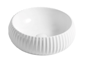Above Counter Ceramic Basin – Matt White  – Round – 400mm | PA4014MW