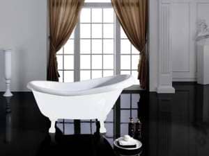 Espada Acrylic Claw Foot Bathtub – Gloss
  White – No Overflow – 1500mm | ESBT1500
