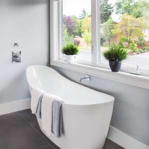 Evie Freestanding Bathtub – Gloss White –
  No Overflow – 1500mm | EBT1500-NF