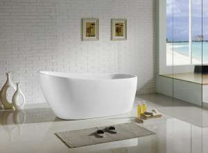 Hamiton Oval Freestanding Bathtub – Gloss
 White – No Overflow – 1700mm | HBT1715-NF