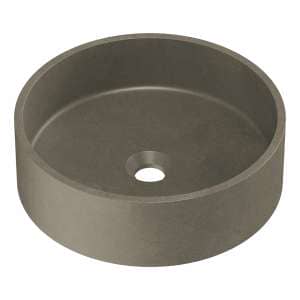 Zale Concrete Round Basin Grey 390 x 120 NTH – Dark Grey | HTI-22-501