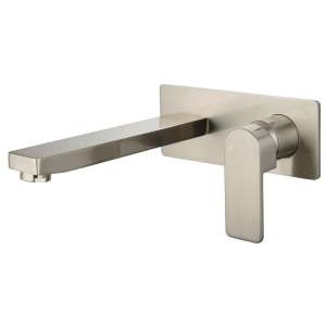 Flores Wall Basin Mixer – Brushed Nickel | HYB135-601BN