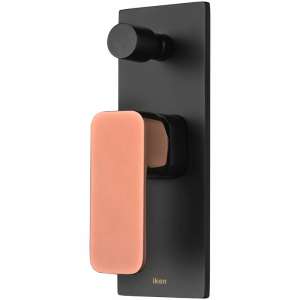 Seto Wall Mixer With Diverter – Black & Rose Gold Handle | HYB66-501MB-R
