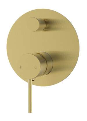 Hali Wall Mixer With Diverter – Brushed Gold | HYB88-501BG