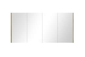 Qubist Shaving Cabinet – Four Doors –
  White Oak – 1500mm | QSV1500WO