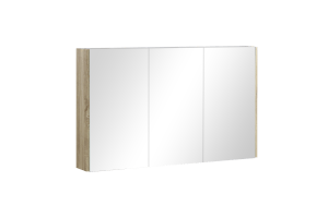 Qubist Shaving Cabinet – Three Doors –
  White Oak – 1200mm | QSV1200WO